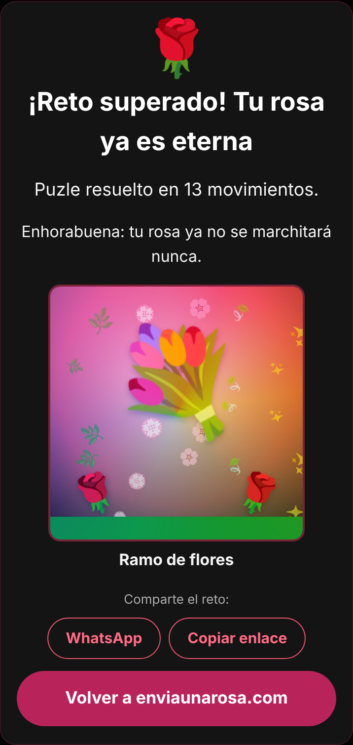 Reto superado: rosa eterna
